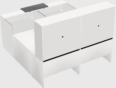 Shared one sided u-shaped reception desk