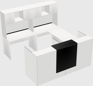 Shared one sided u-shaped reception desk