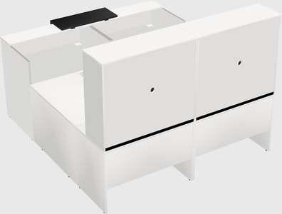 Shared one sided u-shaped reception desk