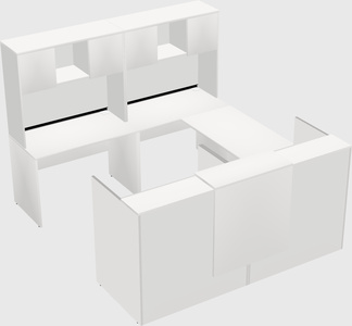 Shared one sided u-shaped reception desk