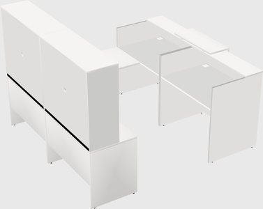 Shared one sided u-shaped reception desk