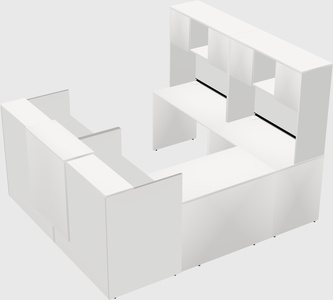 Shared one sided u-shaped reception desk