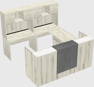 Shared one sided u-shaped reception desk