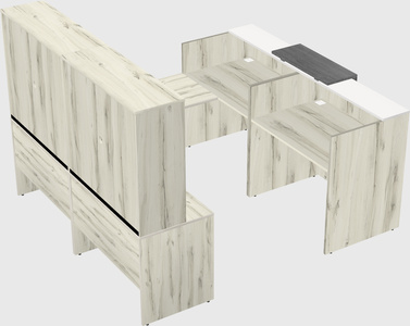 Shared one sided u-shaped reception desk