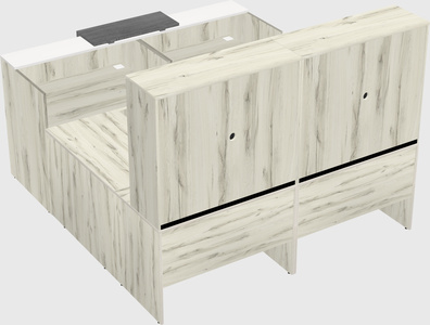Shared one sided u-shaped reception desk