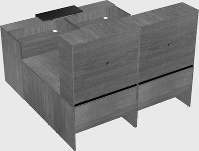 Shared one sided u-shaped reception desk