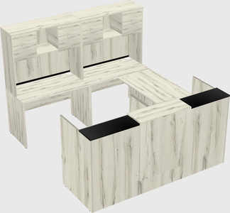 Shared one sided u-shaped reception desk