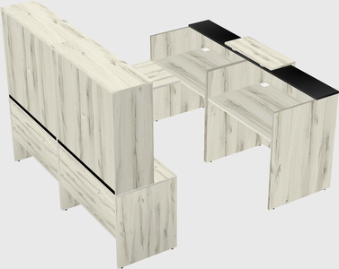 Shared one sided u-shaped reception desk