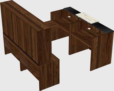 Shared one sided u-shaped reception desk