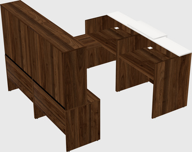 Shared one sided u-shaped reception desk