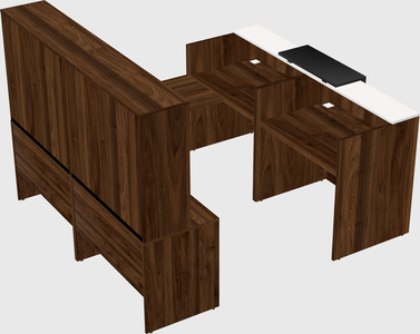 Shared one sided u-shaped reception desk