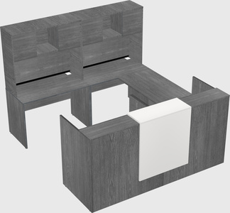 Shared one sided u-shaped reception desk