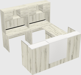 Shared one sided u-shaped reception desk