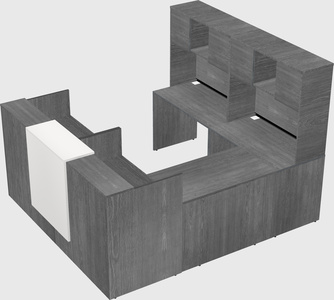 Shared one sided u-shaped reception desk