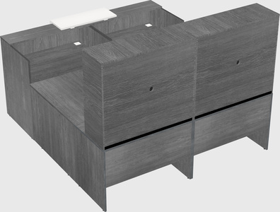 Shared one sided u-shaped reception desk