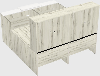 Shared one sided u-shaped reception desk