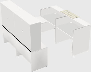 Shared one sided u-shaped reception desk