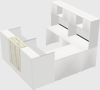 Shared one sided u-shaped reception desk