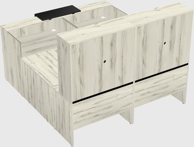 Shared one sided u-shaped reception desk