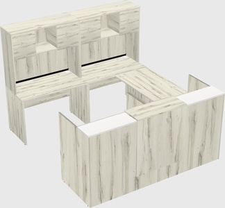 Shared one sided u-shaped reception desk