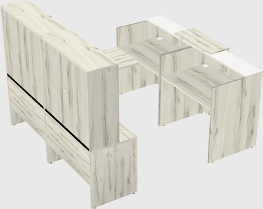 Shared one sided u-shaped reception desk