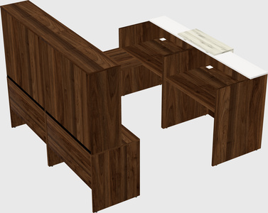 Shared one sided u-shaped reception desk