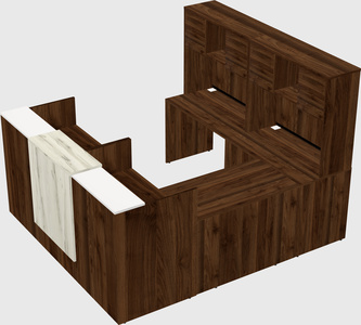 Shared one sided u-shaped reception desk