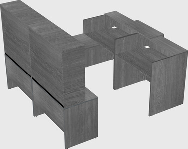Shared one sided u-shaped reception desk