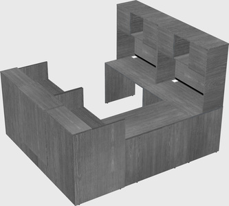 Shared one sided u-shaped reception desk
