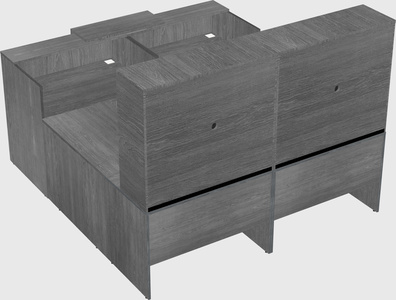 Shared one sided u-shaped reception desk