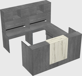 Shared one sided u-shaped reception desk