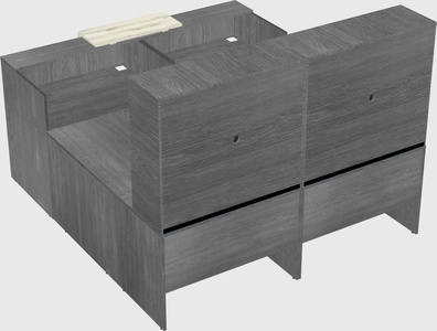 Shared one sided u-shaped reception desk