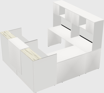 Shared one sided u-shaped reception desk
