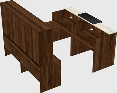 Shared one sided u-shaped reception desk