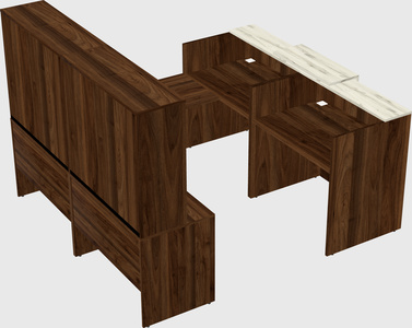 Shared one sided u-shaped reception desk