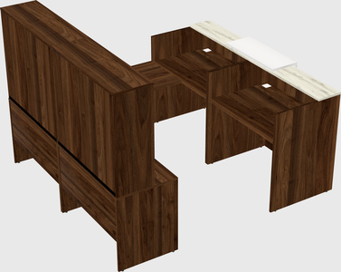 Shared one sided u-shaped reception desk