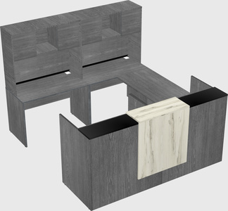 Shared one sided u-shaped reception desk