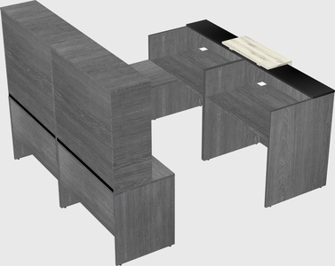 Shared one sided u-shaped reception desk