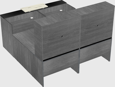 Shared one sided u-shaped reception desk