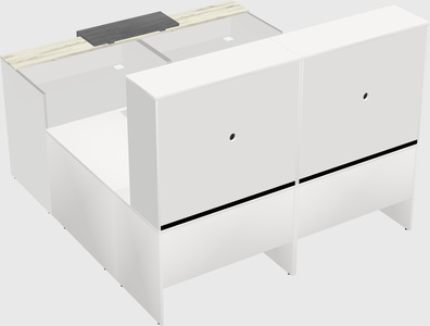 Shared one sided u-shaped reception desk