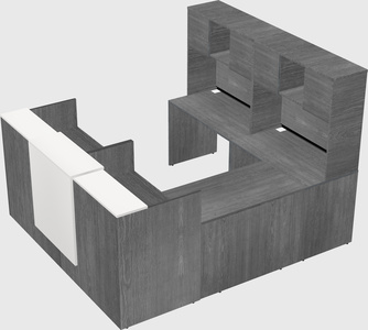 Shared one sided u-shaped reception desk