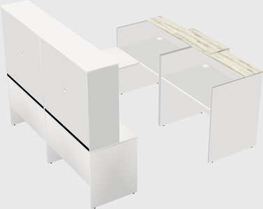 Shared one sided u-shaped reception desk