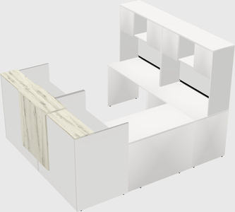 Shared one sided u-shaped reception desk