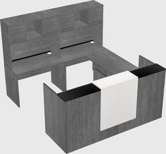 Shared one sided u-shaped reception desk