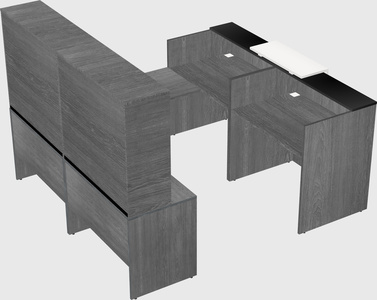 Shared one sided u-shaped reception desk