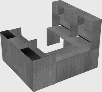 Shared one sided u-shaped reception desk
