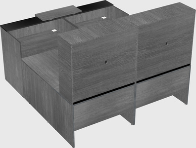 Shared one sided u-shaped reception desk