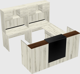 Shared one sided u-shaped reception desk