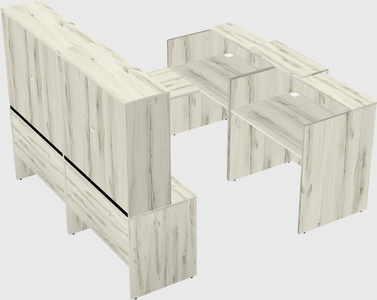 Shared one sided u-shaped reception desk