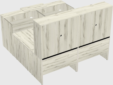 Shared one sided u-shaped reception desk